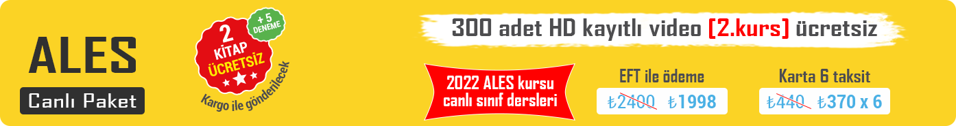 ALES Canlı Ders Paketi