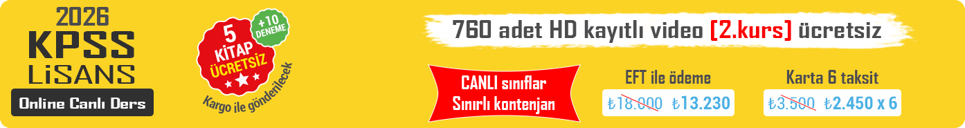 KPSS Lisans Canlı ders paketi