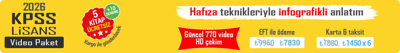 KPSS Lisans Video ders paketi