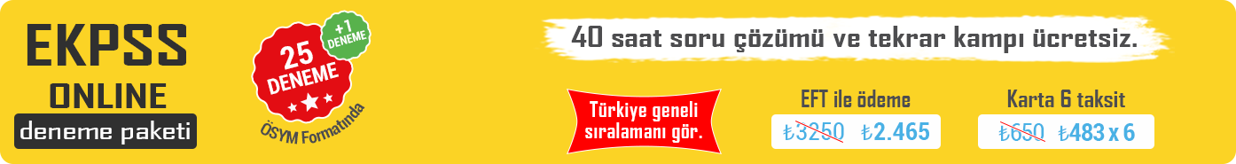 EKPSS 25 Deneme ve Kamp